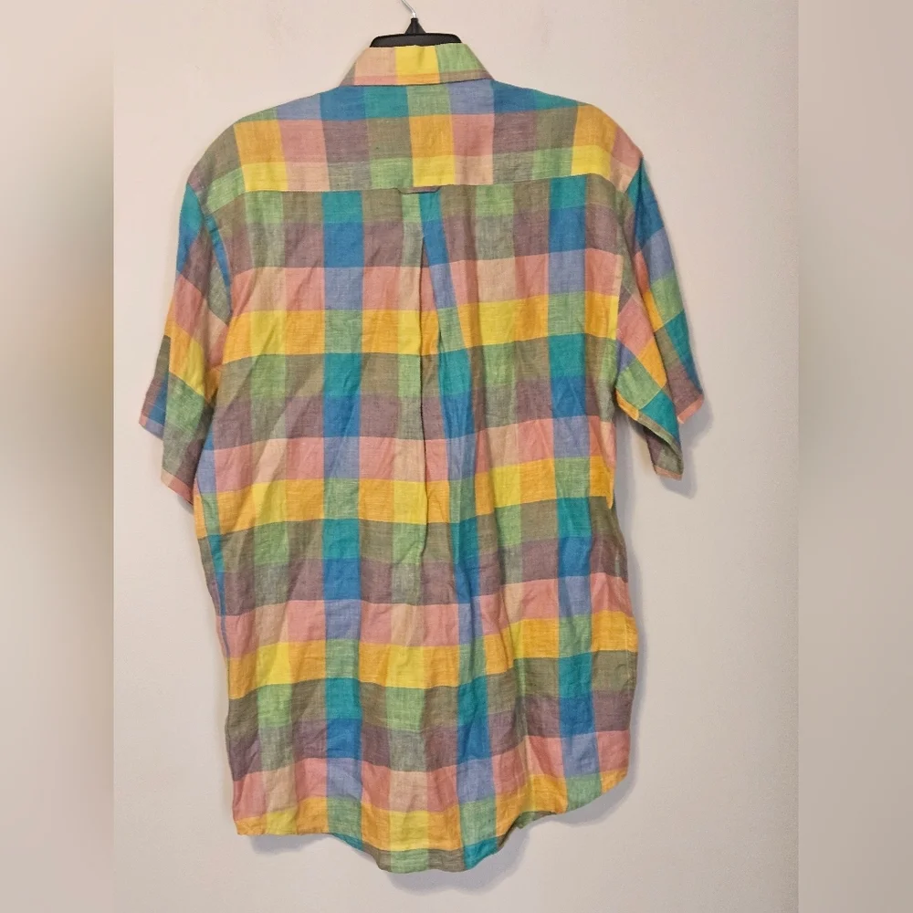 Devon Harris short-sleeved button-down Size Medium 100% Linen